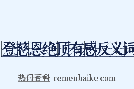 登慈恩绝顶有感反义词是什么意思的图片